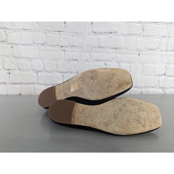 Tory Burch Black Square Toe Flats Women's Size 7.5 VGC - Picture 6 of 7